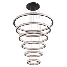 Zedon Iron & Acrylic LED 6 Light Pendant